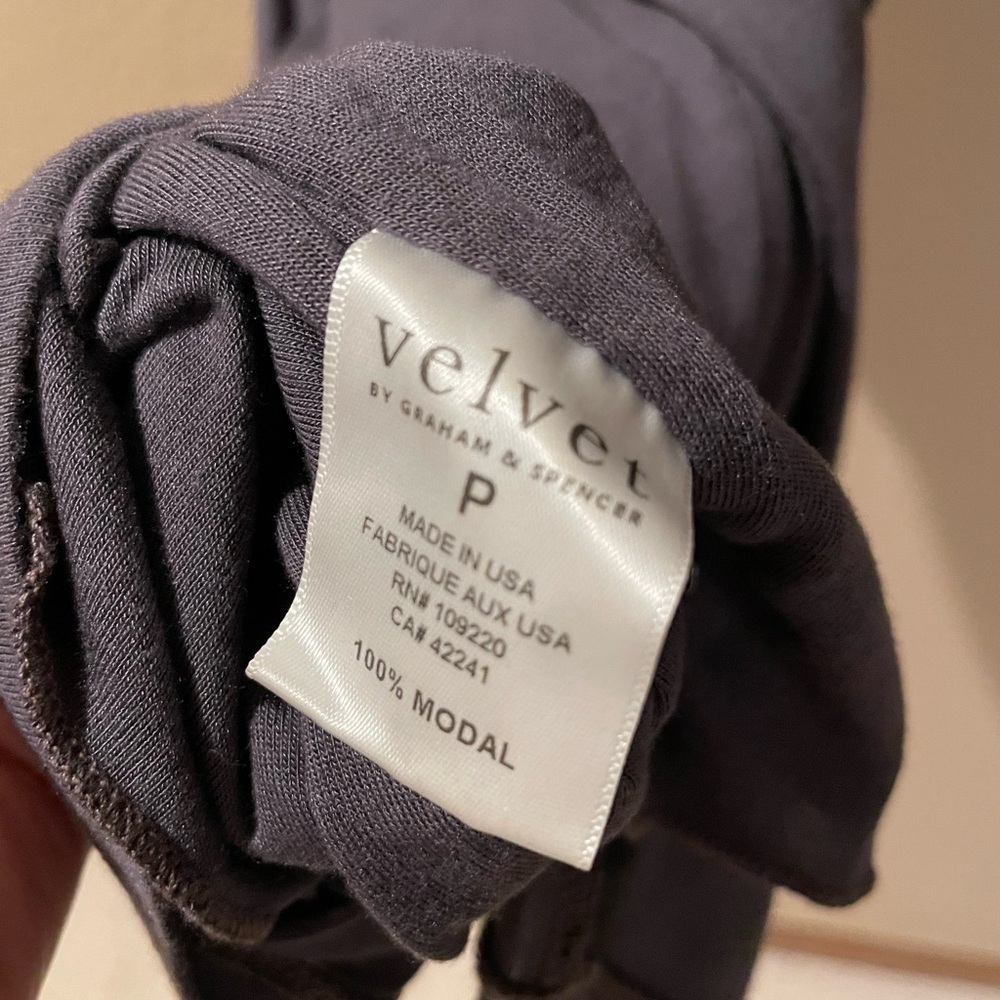 Velvet by Graham & Spencer Charcoal Draped Midi Dress - Picture 2 of 6